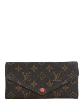 Rare!!! Louis Vuitton Poppy Monogram Canvas Josephine Sarah Wallet W/COA